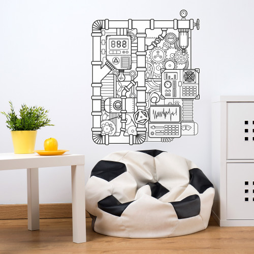 Colouring wallstickers – Steampunk