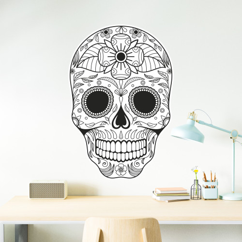 Colouring wallstickers – Skull