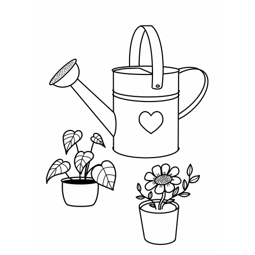 Colouring Picture - Watering Can
