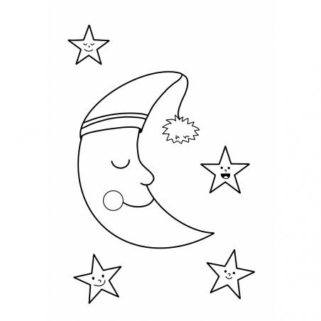 Colouring Picture - Moon