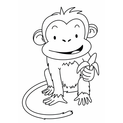 Colouring Picture - Monkey