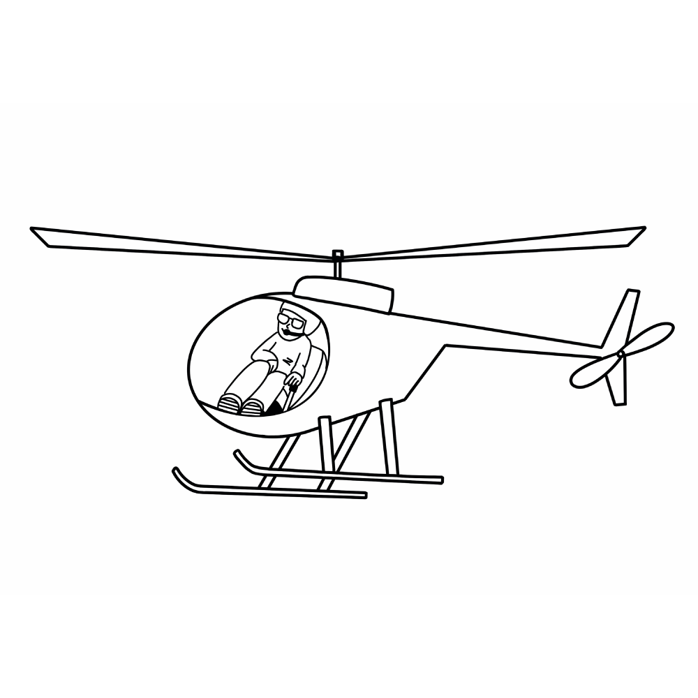 Colouring Picture - Helicopter