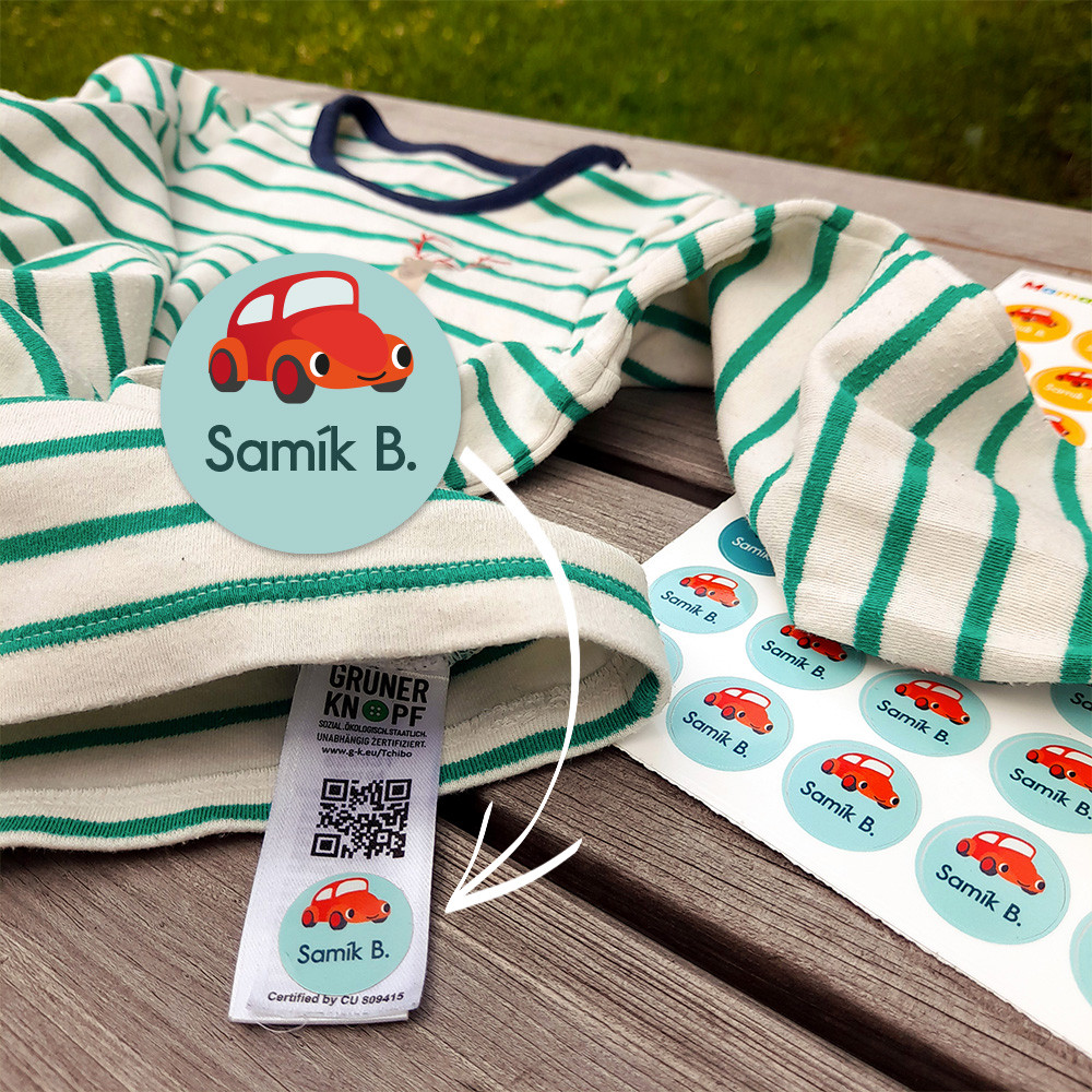 How to apply stick-on clothing name labels